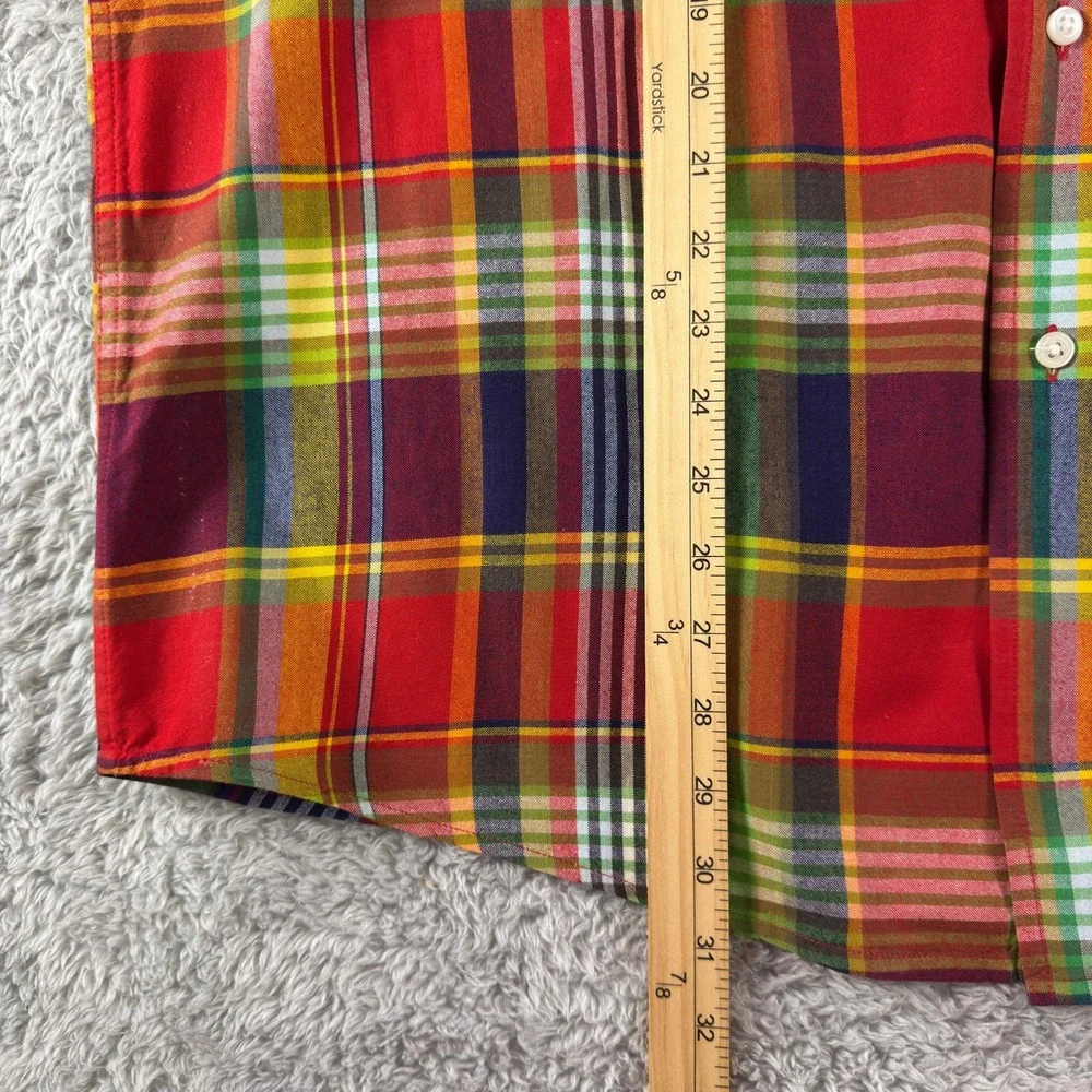 Orvis Signature Collection Mens Large Multi Color Plaid Cotton Shirt - Picture 7 of 8